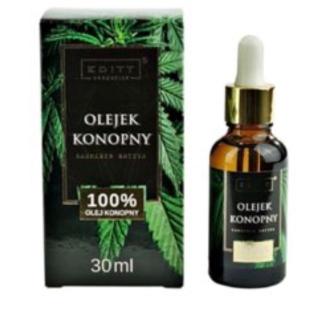 Olejek konopny 100% Olej Konopny do skóry i włosów Editt Cosmetics - 30 ml