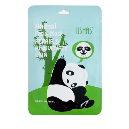 Maska Nawilżająca Naprawczo-Odmładzająca w Płachcie  Animal Facial Mask Repair & Rejuvenate Skin - Ushas- 25 ml