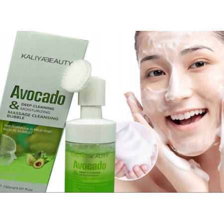 Pianka oczyszczająca do twarzy AVOCADO & DEEP CLEANING MOISTURIZING  - 150 ml, KaliyaBeauty
