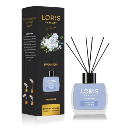LORIS Zapach do domu GARDENIA & ŻYWICA  - Patyczki- 120 ml