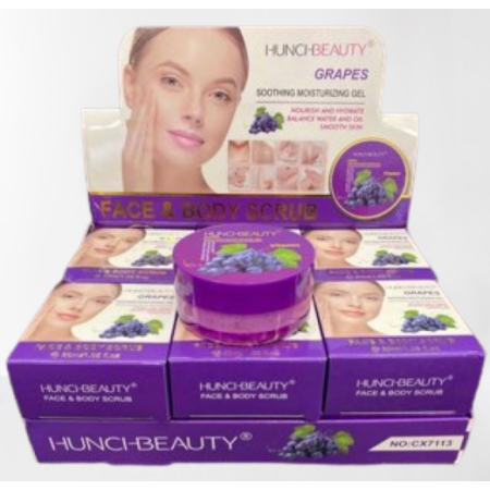 PEELING do TWARZY i CIAŁA WINOGRONO  FACE& BODY SCRUB HUNCI BEAUTY - 30 ML