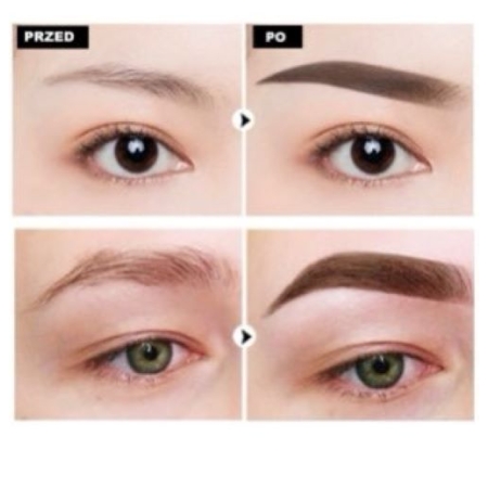 STEMPEL DO BRWI + SZABLONY +SZCZOTECZKA BLACK