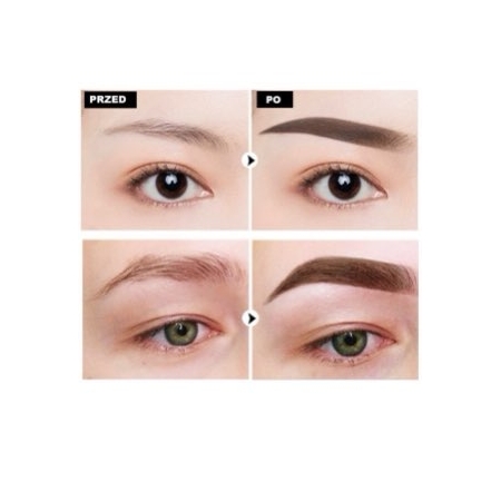 STEMPEL DO BRWI + SZABLONY +SZCZOTECZKA DARK BROWN