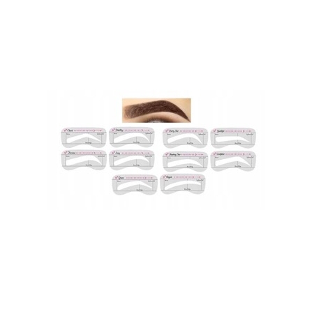 STEMPEL DO BRWI + SZABLONY +SZCZOTECZKA DARK BROWN