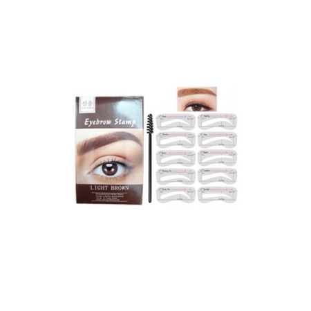 STEMPEL DO BRWI + SZABLONY +SZCZOTECZKA  LIGHT BROWN