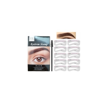 STEMPEL DO BRWI + SZABLONY +SZCZOTECZKA BLACK