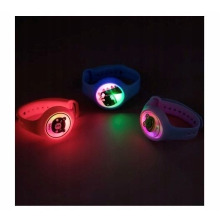 OPASKA LED NA KOMARY SILIKONOWA DLA DZIECI 5 SZTUK