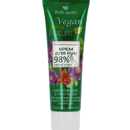 Regenerujący krem do rąk 98% naturalne składniki  VEGAN active NATURE  Rokitnik & Kolagen & Elastyna Belle Jardin -  85ml