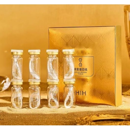 HIH Zestaw Nici Proteinowe Kolagenowe Liftingujące - 8 buteleczek x 20szt. (160szt.)