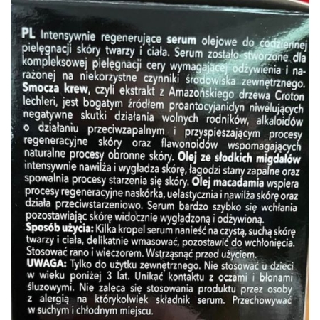 SERUM SMOCZA KREW DO TWARZY I CIAŁA - 30ml