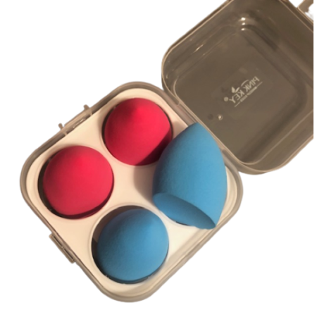 ZESTAW 4 GĄBKI DO MAKIJAŻU GĄBKA BLENDER GĄBECZKI