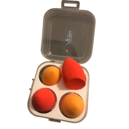 ZESTAW 4 GĄBKI DO MAKIJAŻU GĄBKA BLENDER GĄBECZKI