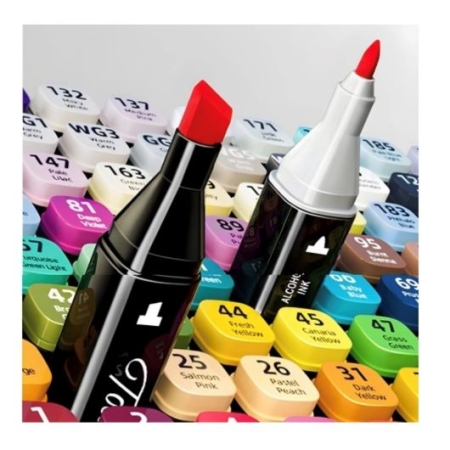 Markery Alkoholowe Dwustronne Zestaw 120szt.+Torba Gratis