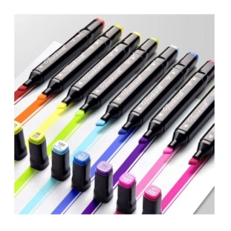 Markery Alkoholowe Dwustronne Zestaw 120szt.+Torba Gratis