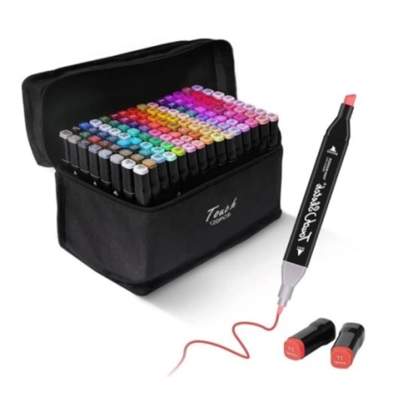 Markery Alkoholowe Dwustronne Zestaw 120szt.+Torba Gratis