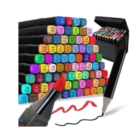 Markery Alkoholowe Dwustronne Zestaw 120szt.+Torba Gratis