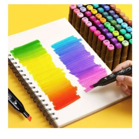 Markery Alkoholowe Dwustronne Zestaw 120szt.+Torba Gratis