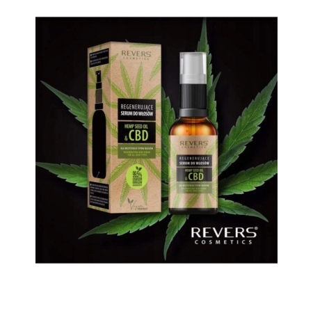 Regenerujące Serum Olejek do Włosów - OLEJ Z NASION KONOPI I CBD -99,5 % Składników Naturalnego Pochodzenia - 50 ml